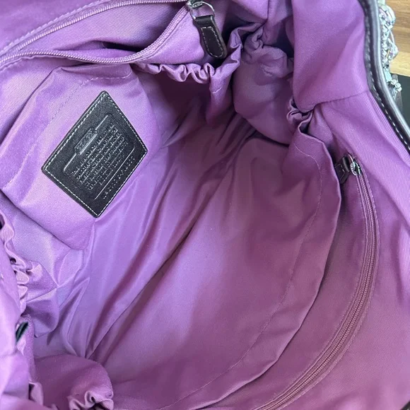 Vintage Coach Purple Signature Messenger or Diaper Bag EUC - Picture 10 of 12